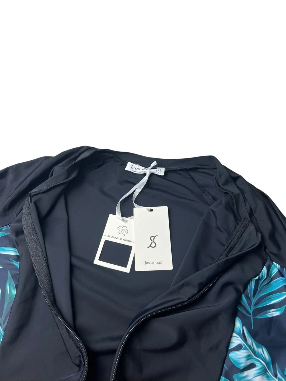 Jasambac NWT Women’s Size Large Full Zip Rash Guard Swim